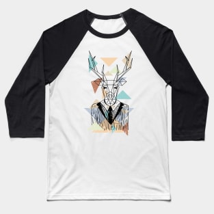 Geometric Deer Baseball T-Shirt